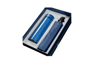 Wholesale Father's Day Gifts Custom Logo Silk Screen Printed Exquisite Thermos Umbrella Corporate Gift Set for Business