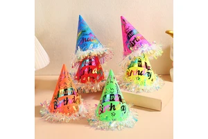 Children Adult First Year Birthday Party Supplies Dress up Cake Hat Happy Birthday Paper Hat