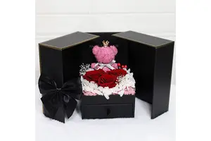 New Romantic Valentine's Day Gift Box Rose Eternal Love Window Gift Box Lipstick Necklace Jewelry Box Birthday Gift