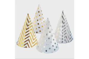 Birthday Party Hat Gold Blocking Wave Dot Decoration Supplies Adult Children Birthday Decoration Set