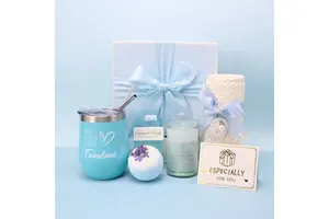Luxury Spa Bath Set for Women Portable Mother's Day & Birthday Gift Self-Care Package in Pink Girlish Color