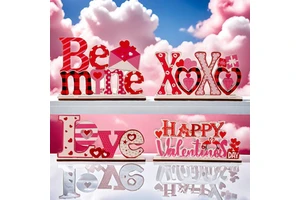 New Valentine's Day Gift Love Letter Heart Hollow Wooden Ornament Home Wedding Party
