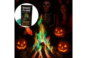 Halloween Magic Flame Pack Fire Color Changing Packets For Haunted Firepit & Spooky Campfire Lights Up Nights