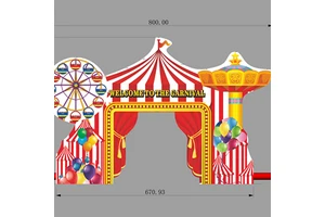 Inflatable PVC Carnival Arch for Outdoor Activities for Holiday Sales Includes Blower and Repair Kits Tarpaulin Model Castles