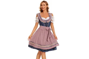 Oktoberfest Dress Women's German Dirndl Dress Costumes for Bavarian Oktoberfest Carnival Halloween