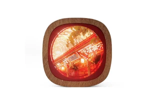 Dropshipping CJH 3D Light Shadow Paper Carving Lamp Creative Wood Gift for Mother's Day New Year Beijing Commemorative Gift