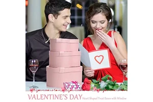 3pcs Eco Friendly Rose Packing Flower Paper Box Valentine's Day Custom Heart Shape Flower Rose Box Gift Packaging Box