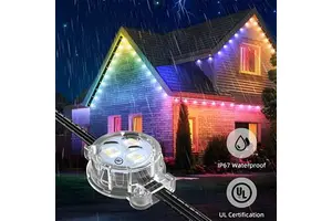 DC12V UL Addressable Smart Control Christmas Pixel Led Light Waterproof Ip67 RGBWIC Permanent Outdoor Lights