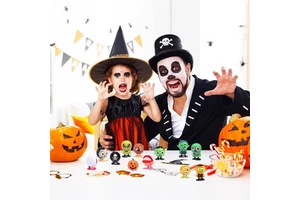 2025 Halloween Wind-Up Walking Bouncing Skeleton Man Clockwork Zombie Toys Gift Party Decoration Halloween Wind up Toys