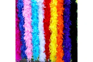Kings Day Orange Black White Dark Pink Green Yellow Turkey Feather Boa Kingsday Netherlands King's Day Orange Scarf