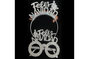 Feliz Ano Nuevo New Year Christmas Headbands Colorful Party Favors for Holiday Celebrations Year-End Decorations Non-Woven