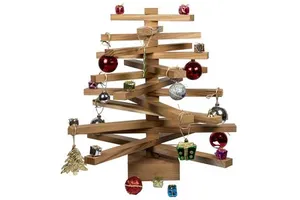 Ron Decorative Wooden Spruce Artificial Christmas Tree Eco-Friendly Personalized Tabletop Reusable Home Display
