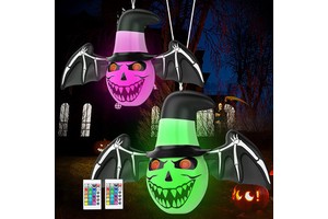 Halloween Toys Supplies Themed Party Halloween Decorations Halloween Inflatable Bats with LED Light