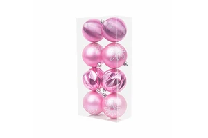 Jintai Factory Wholesale Custom 2025 New Novelty Christmas Products 8cm Shatterproof Plastic Ball Set for Home Indoor Decoration