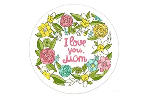Customized Design DIY Mother's Day Refrigerator Magnets Personalized Gift Love U Mom Refrigerator Magnet Keepsake