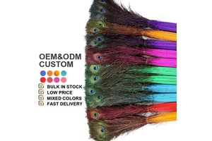 Beautiful Indian Long Peacock Feathers Dyed 70-80cm For Carnival Performance Costumes