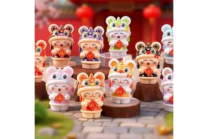 New Year Explosions Spring Festival lion Dance Lucky cat Decorations Graduation Student Gifts Resin Cute Doll tide Play Desktop