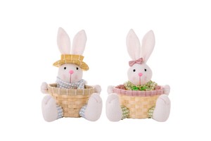 Easter Decoration Products Cartoon Cute Rabbit Doll Candy Basket Easter Egg Storage Basket