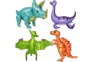 Factory Wholesale Dinosaur Foil Balloon Cartoon Helium Balloons Animal Balloon Decorations for Children's Birthday Parties