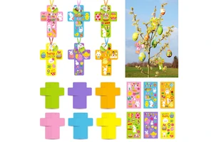 Children's DIY Easter Cross Scene Setup Cards Easter Decoration Sticker Gift Set