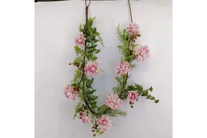 Wedding Home Decor Artificial Flower Dahlias Garland for Garden Fence for Wedding Home Decoration
