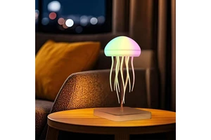 10 Colors Gradient Changing Rechargeable Desk Lamp Remote & Touch Controlling Floating Lighted Jellyfish LED Night Light