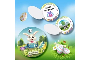 Factory Price Easter Card Pull Open Card Custom Sizes Color Shape Digital Printing Pull Tabs Gambling Tickets