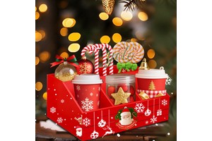 Christmas 2025 New Novelty Products Raft Rectangular Candy Box for New Year Kids Gift Wooden Decoration Ornaments Supplies