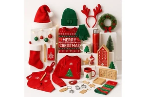 Popular Custom Logo Christmas Promotional Gift Set with Gift Boxes Stockings and Tumblers for Brand Holiday Campaigns