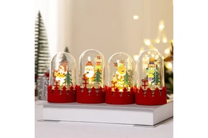 New Year Christmas LED Light-Emitting Wooden Doll Ornament Eco-Friendly Outdoor Use Decoration