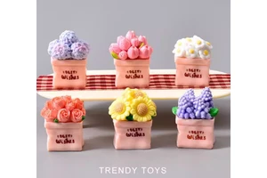 New Hyacinth Flower Pot Potted Plant Doll House Handmade DIY Decoration Item Blind Bag Accessory Tabletop Small Decorative Item