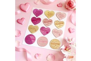 New Arrivals Valentine's Day Cake Topper Gold Cookie Dessert Cream Topper Wedding Party Cupcake Toppers Cake Decorating Supplies