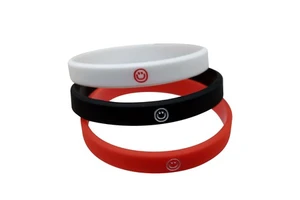 Wholesale Couple Debossed Ink Filled Silicone Bracelet Waterproof Durable Big Elasticity Valentine's Day Wristband