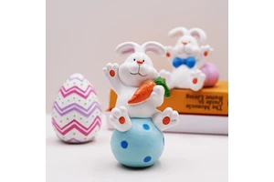 2023 High Quality Resin Craft Easter Bunny Decorating Piece Easter Home Decoration