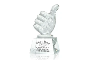 Birthday Gifts for Dad Crystal Awards with Thumbs Up, Best Dad Gifts Presents for Dad Fathers Day Thanks Giving Day Gift