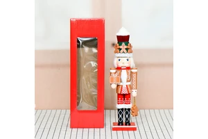 New Design 35cm Christmas Cascanueces Gift Wooden Gingerbread Nutcracker For Ornament
