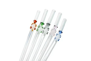Creative LONGXIN Eco-Friendly Glass Drinking Straw Gift Set With Animal Design For Juice/Milk/Tea Beverages