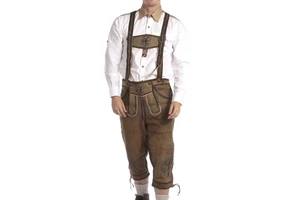 Men Costume Clothing Adults Oktoberfest German Bavarian Shorts Outfit Overalls Shirt Hat Suspenders Shorts Set Halloween