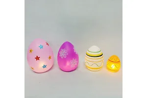 Easter Day Goods Ideas Presents Products Glass Ornament Holidays Items Crafts Home Decor Led Lights Eggs Decoration Gifts