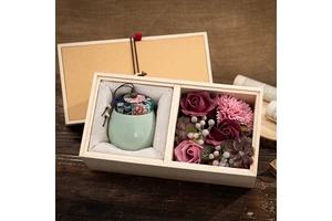 2022 Valentine's Day Soap Rose Flower Gift Set Valentine's Day Gift for Girlfriend Love Supply Best Gifts for Women Wife