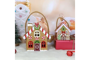 Christmas Novelty Products Best-Selling Christmas Decorations Adornos De Navidad Felt Gingerbread House Bag Xmas Gift Bag