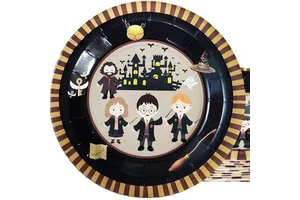 Birthday Party Supplies Disposable Cutlery Paper Cups & Plates Sets Tablecloth for Thanksgiving & Easter Decorations