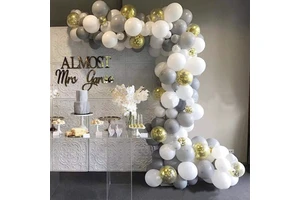 Hot Sale Silver Birthday Balloon Garland Kit for Kids Theme Birthday Party Decorations Supplies Event and Party Supplies