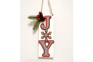 New Products Christmas MDF JOY/NOEL Christmas Ornaments