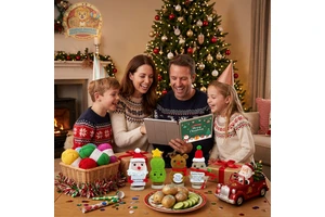 Hot Selling Teen Christmas Potatoes Positive Energy Hook Weaving Snowman Elk Doll Finished Yarn Santa Claus