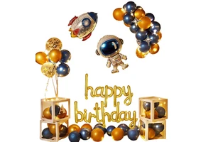 Birthday Balloon Set for Children's First Birthday Round Latex Photo Props & Backdrop Wall Decorations Party Supplies