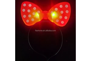 Led Light up Bow Knot Headband Glow Hairbands LED Headband for Xmas Party Event Supplies Party Favors