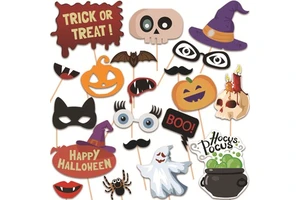 Halloween 20-Piece Photo Prop Set Decoration Ghost Festival Pumpkin Haunted House Bat Eye Mask Wholesale