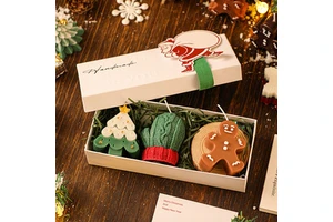 Wholesale Holiday Supplies Home Decoration Party Christmas Scented Candle Tree Elk New Year Christmas Candle Gift Set