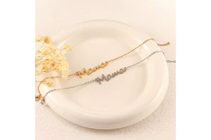 Stainless Steel Mama Mother's Day Gift Bracelet a Stylish, Stackable Accessory